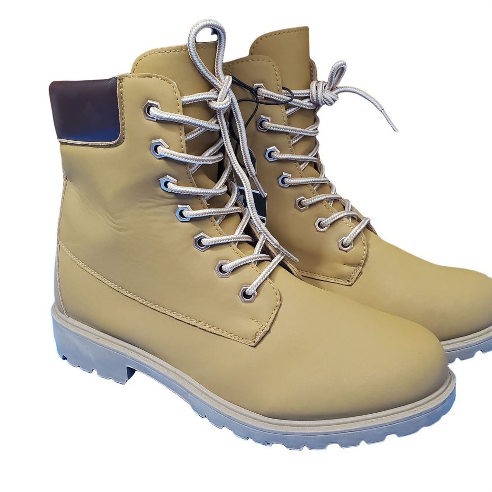 rue21 Camel Combats Lace boots Sz 9 New - Picture 4 of 15
